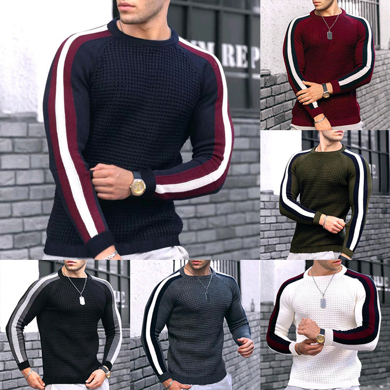 Herren Strickpullover mit sportlichen Streifen Echoarchiv