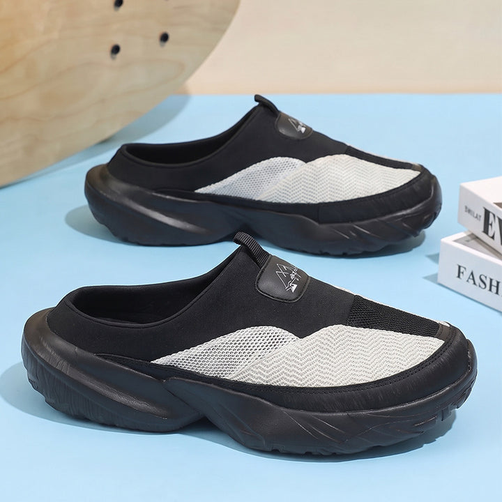 Unisex Slip-On Clog-Sneaker mit dicker Profilsohle und atmungsaktivem Mesh-Oberschuh Echoarchiv