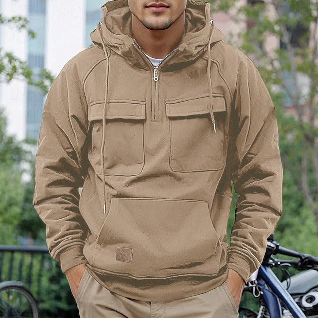 Herren modische Kapuzenjacke mit praktischen Taschen Echoarchiv