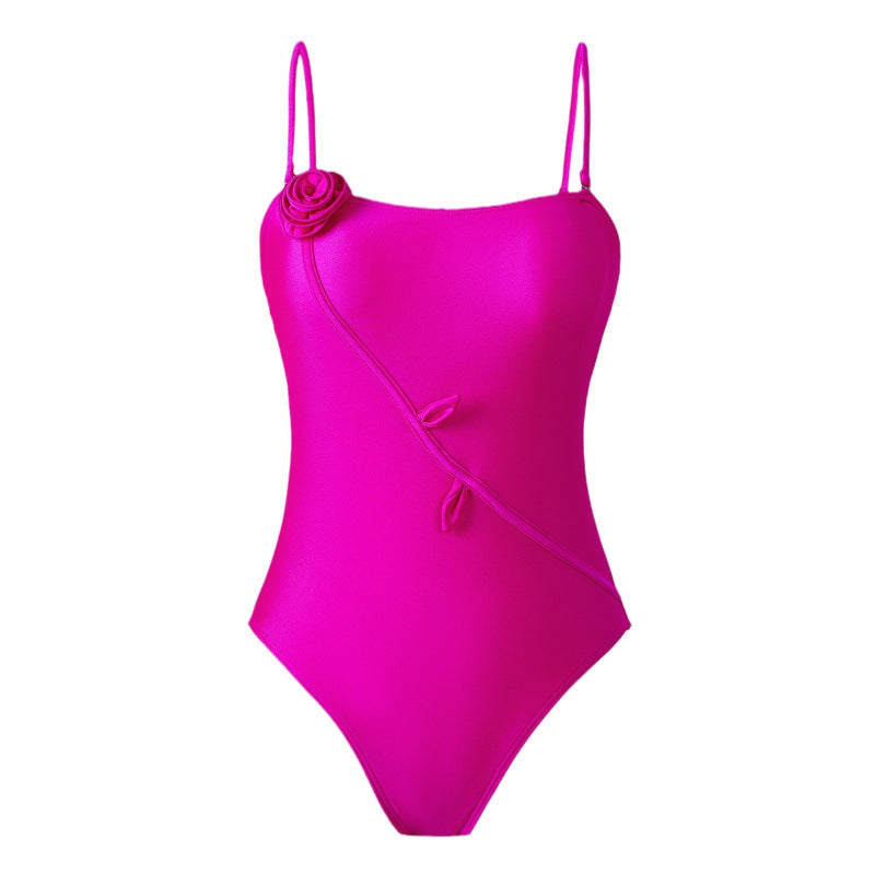 Damen Einteiler Badeanzug mit floralem Design und passendem Strandüberwurf Echo Archiv