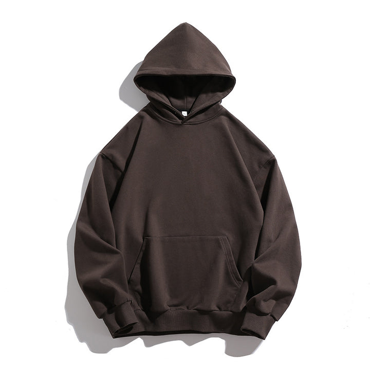 Unisex Oversize Kapuzenpullover aus schwerer Sweatqualität mit Kängurutasche und geripptem Saum Echo Archiv