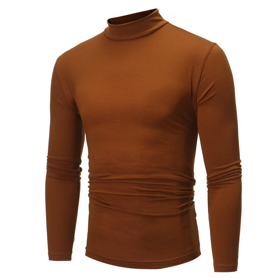 Rollkragen Langarmshirt Herren aus Baumwolle