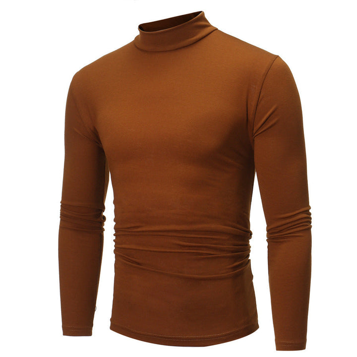 Rollkragen Langarmshirt Herren aus Baumwolle