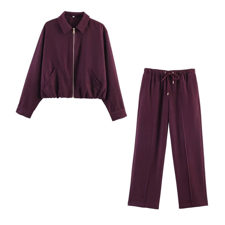 Damen Weite Highwaist-Hose mit Kordelzug, Bügelfalte und fließender Stoffqualität Echo Archiv