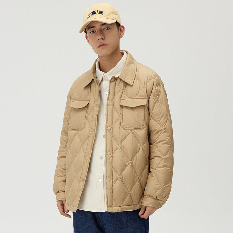 Herren gesteppte Übergangsjacke mit praktischen Taschen Echoarchiv