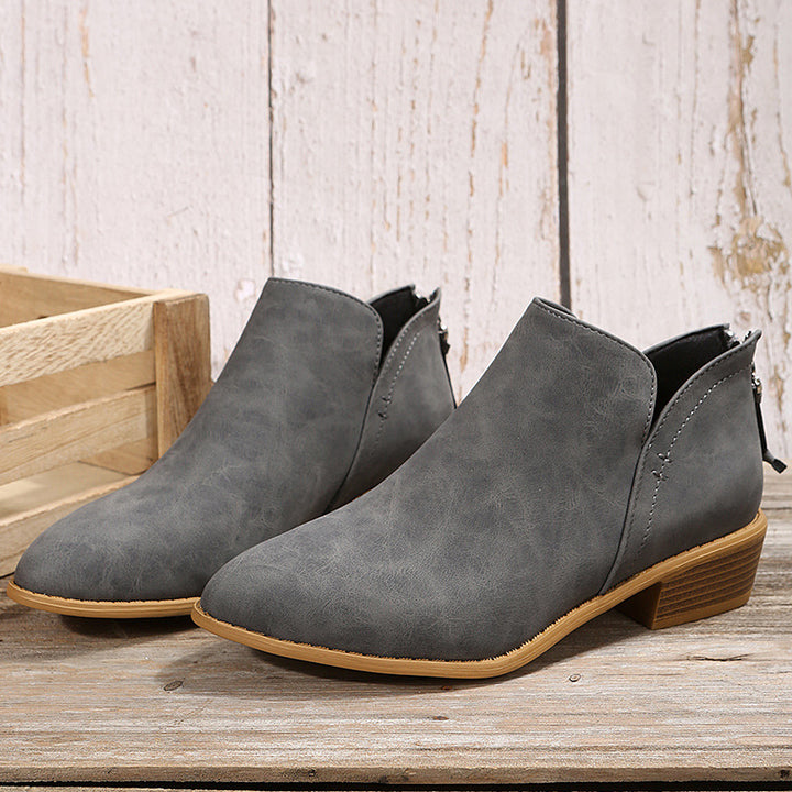 Damen nan spitz zulaufende Schlupf-Ankleboots mit kleinem Blockabsatz und ergonomischem Komfortfußbett Echo Archiv