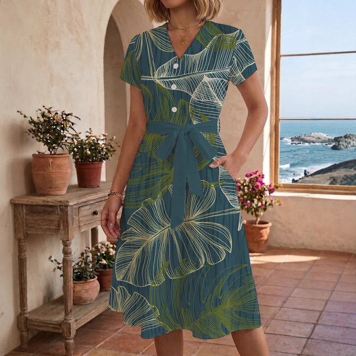 Damen Midi-Kleid mit floralem Design und bequemer Passform Echo Archiv