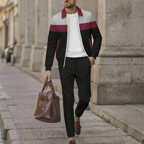 Herren Sportliches Trainingsanzug-Set mit atmungsaktivem Material und funktionellen Taschen Echoarchiv
