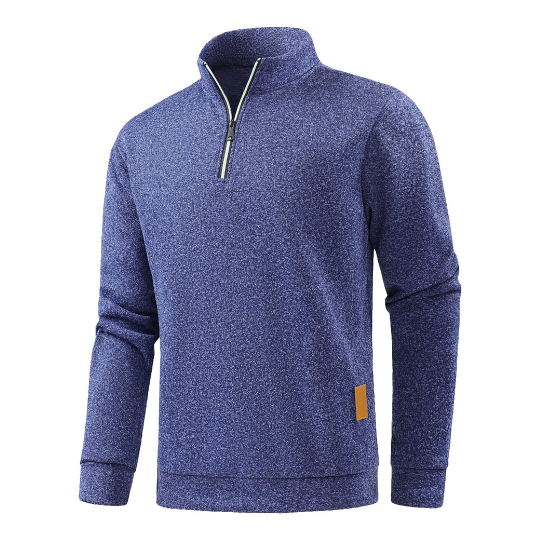 Herren Hochkragen Fleece-Pullover mit Reißverschluss Echoarchiv
