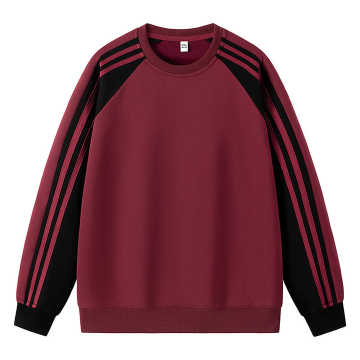 Herren sportlicher Raglan-Sweater mit mehrfarbigen Akzenten Echoarchiv