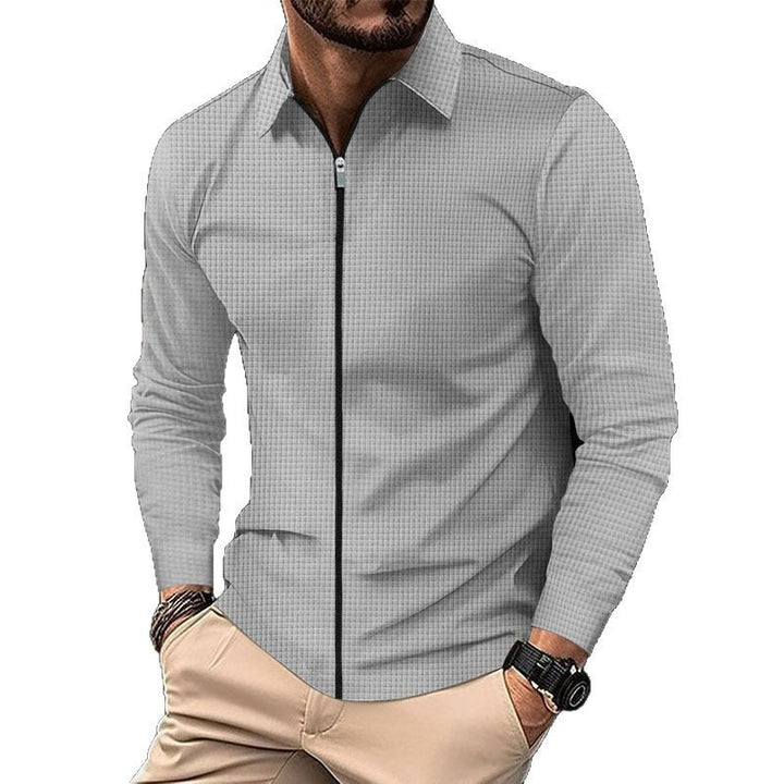 Herren Sweatshirt mit Stehkragen und Reißverschluss Echoarchiv