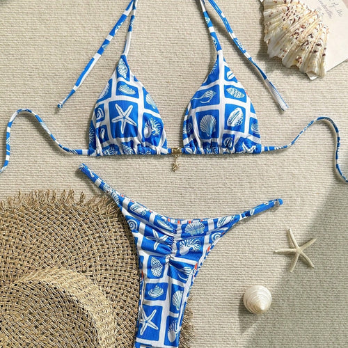 Damen Triangel-Bikini mit maritimem Design Echo Archiv