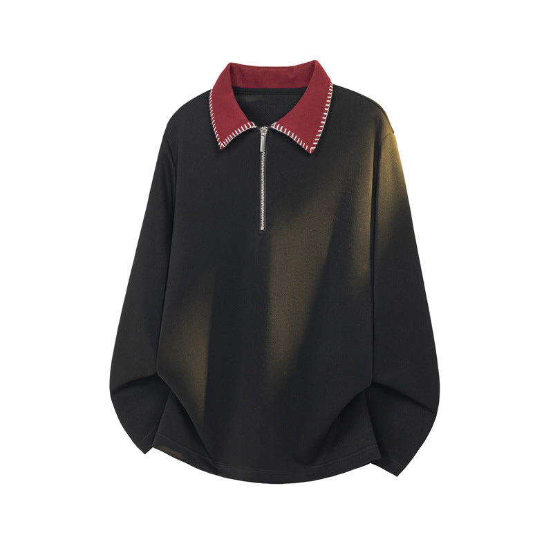 Herrenmode Stehkragenpullover mit Reißverschluss Echo Archive