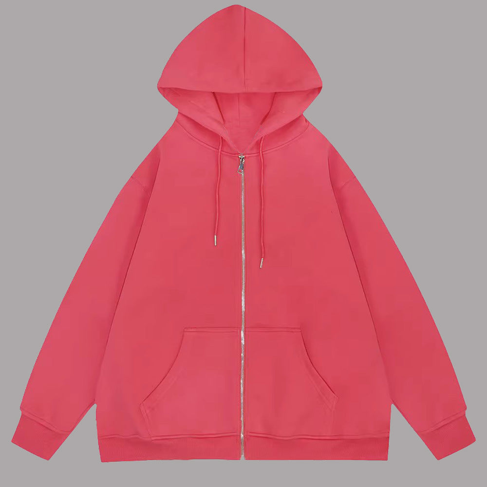 Unisex nan lässige Kapuzenjacke mit robustem Metall-Reißverschluss doppellagiger Kapuze und tiefen Känguru-Eingrifftaschen Echo Archiv