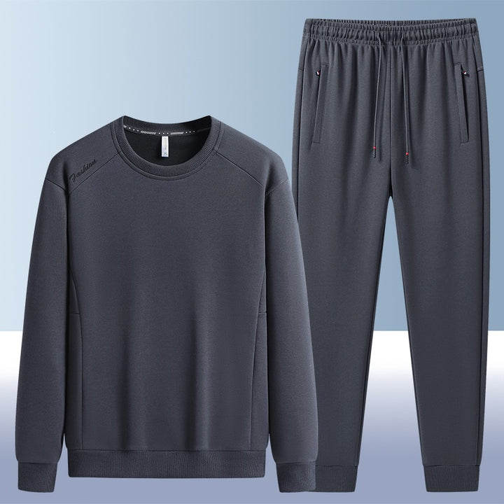 Herren Komfortables Mikrofleece-Trainingsset mit Rundhals‑Sweatshirt & tapered Jogginghose Echoarchiv