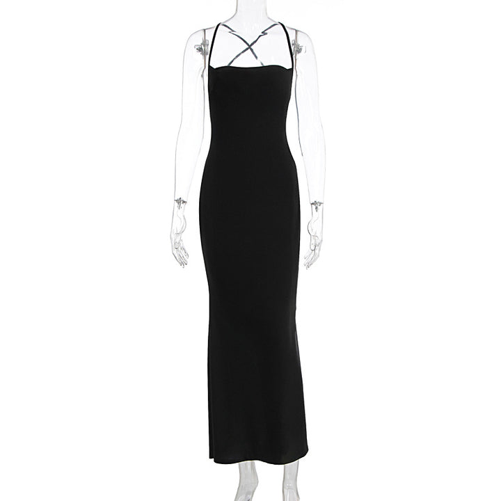 Damen Figurbetontes Maxikleid mit raffiniertem Cross-Back Design Echo Archiv