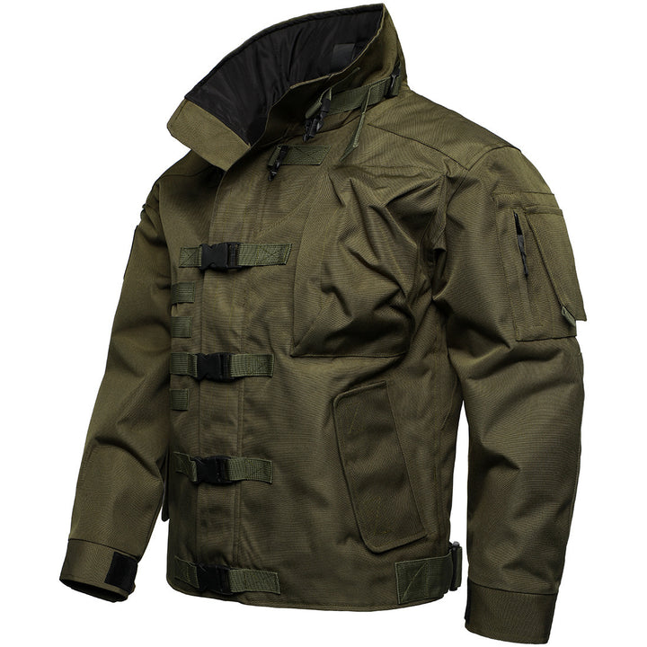 Herren Taktische Feldjacke mit modularen Steckverschlüssen und verstaubarer Kapuze Echo Archiv