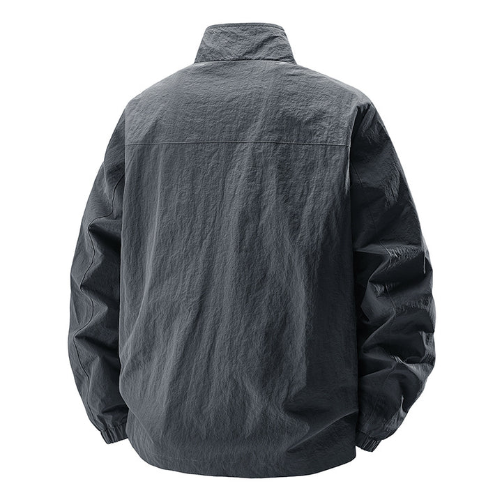 Herren Leichte Wind- und wasserabweisende Freizeitjacke mit Stehkragen und Reißverschlusstaschen Echo Archiv