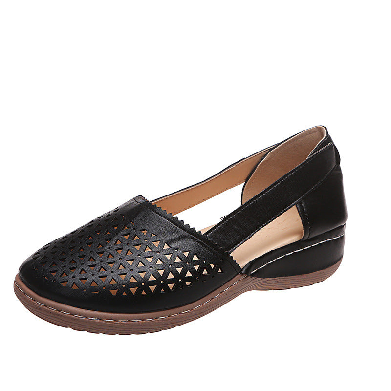 Damen  perforierte Slipper-Pumps mit seitlichen Cut-Outs elastischem Fersenband und dämpfender Komfortsohle Echo Archiv