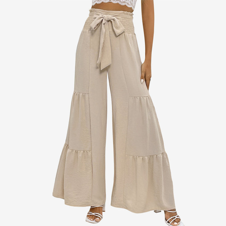 Damen Fließende Palazzo-Hose mit Gürteldetail Echo Archiv