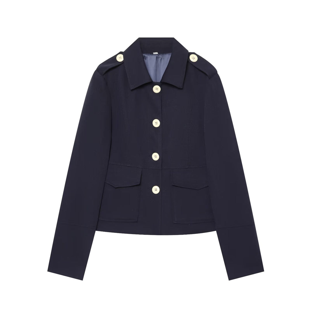 Damen kurze Feldjacke mit Knopfverschluss, aufgesetzten Taschen und Schulterklappen Echo Archiv