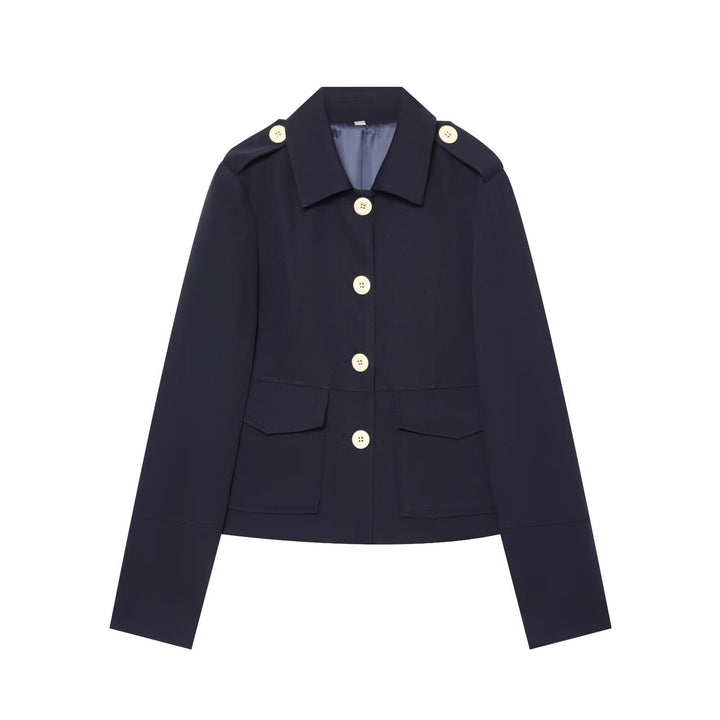 Damen kurze Feldjacke mit Knopfverschluss, aufgesetzten Taschen und Schulterklappen Echo Archiv