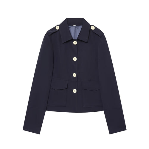Damen kurze Feldjacke mit Knopfverschluss, aufgesetzten Taschen und Schulterklappen Echo Archiv
