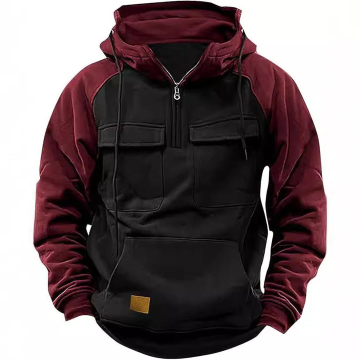 Herren Sportlicher Baumwoll-Hoodie mit Kapuze und praktischen Taschen Echoarchiv