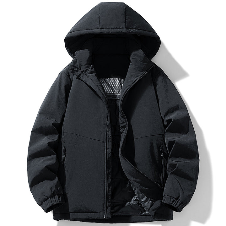 Herren Gepolsterte Thermo-Winterjacke mit Kapuze, wasserabweisender Außenhaut und Reißverschlusstaschen Echo Archiv