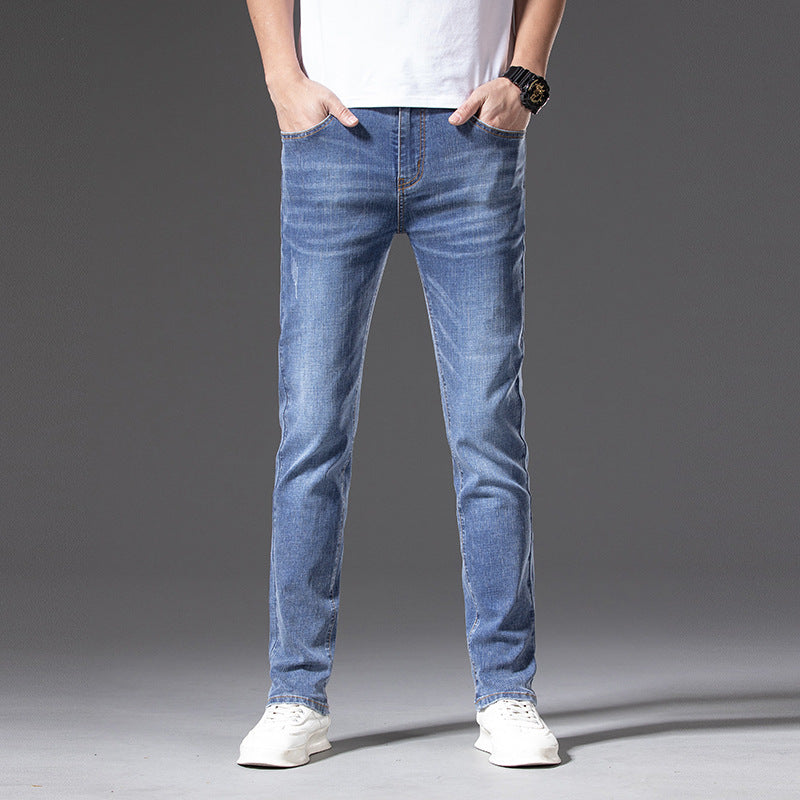 Herren Slim‑Straight Stretchjeans mit leichter Used‑Optik Echo Archiv