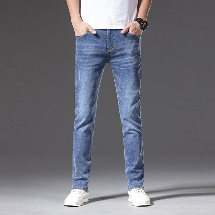 Herren Slim‑Straight Stretchjeans mit leichter Used‑Optik Echo Archiv