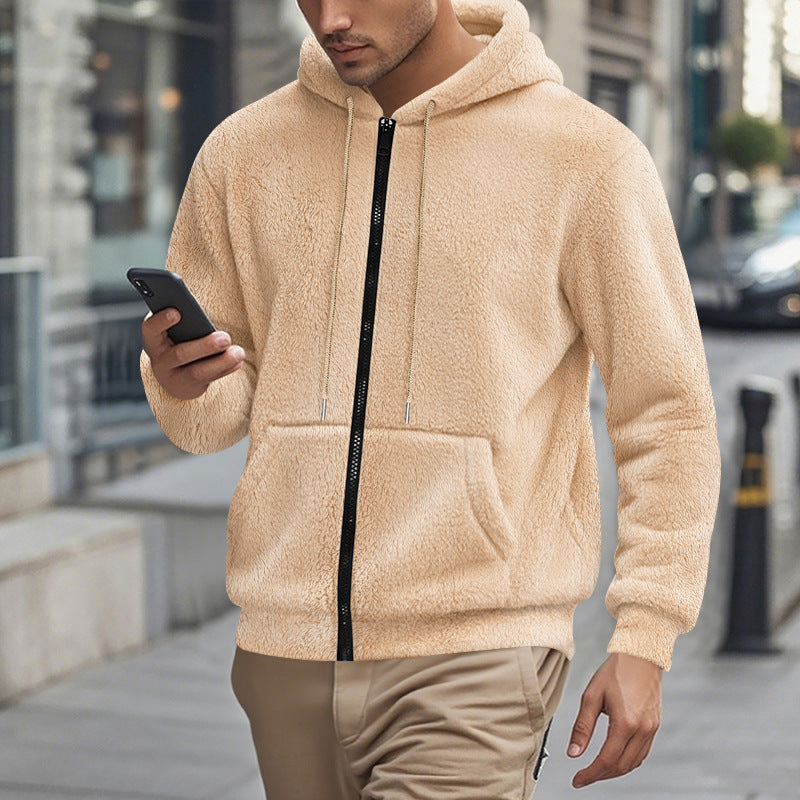 Herren Fleece Hoodie mit seitlichen Reißverschlusstaschen Echoarchiv