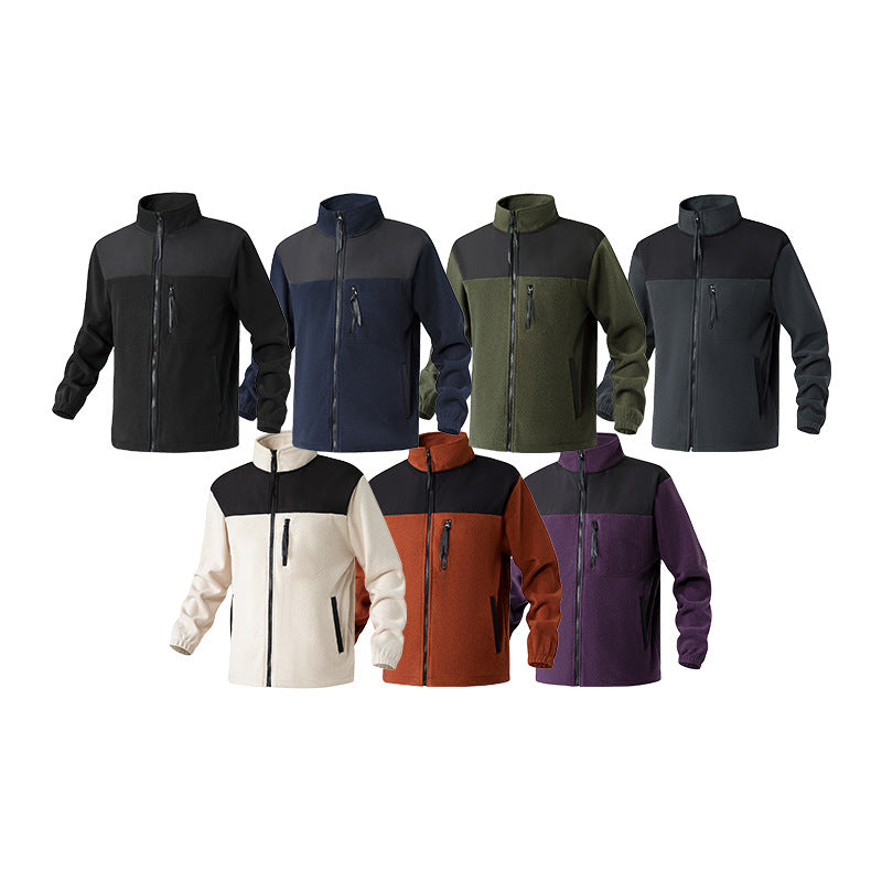Herren Fleecejacke mit verstärktem Schulterpaneel, Stehkragen und Brustreißverschluss Echo Archiv