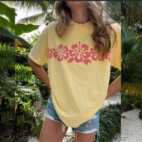 Damen T-Shirt mit floralem Grafikdruck Echo Archiv