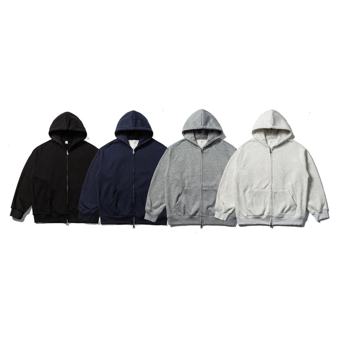 Unisex Kapuzen-Sweatjacke mit Zweiwege-Reißverschluss und Kängurutasche Echoarchiv