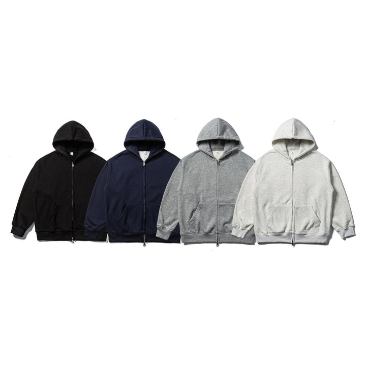 Unisex Kapuzen-Sweatjacke mit Zweiwege-Reißverschluss und Kängurutasche Echoarchiv