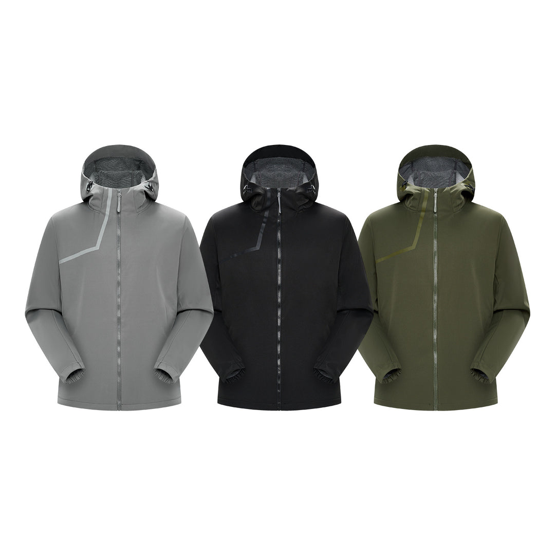 Herren Technische Softshelljacke mit verstellbarer Kapuze und winddichter Membran Echo Archiv