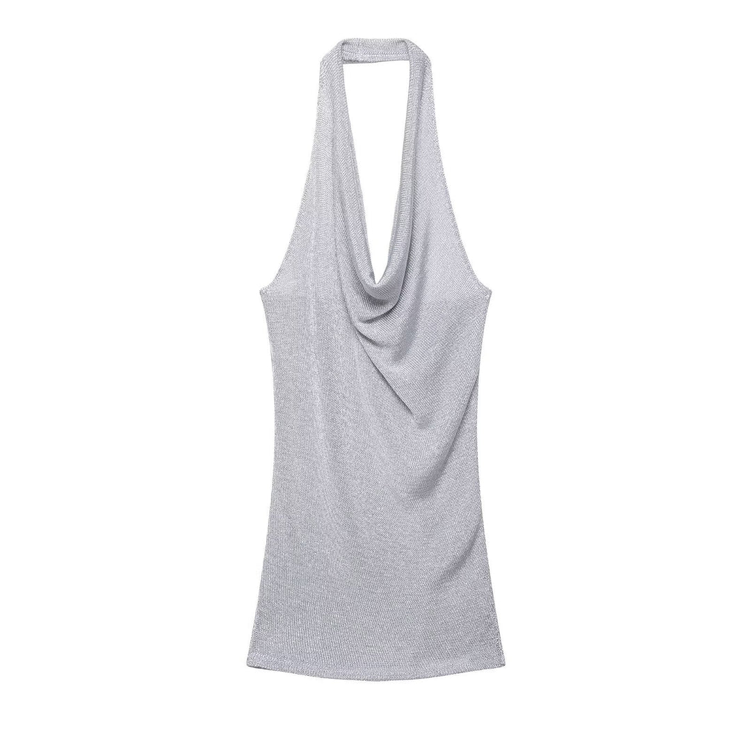 Damen Haltertop mit elegantem Wasserfallausschnitt und figurumspielendem Schnitt Echo Archiv