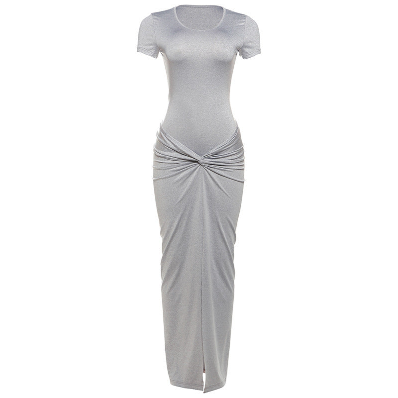 Damen Elegantes Maxi-Kleid mit schmeichelndem Knotendetail Echo Archiv