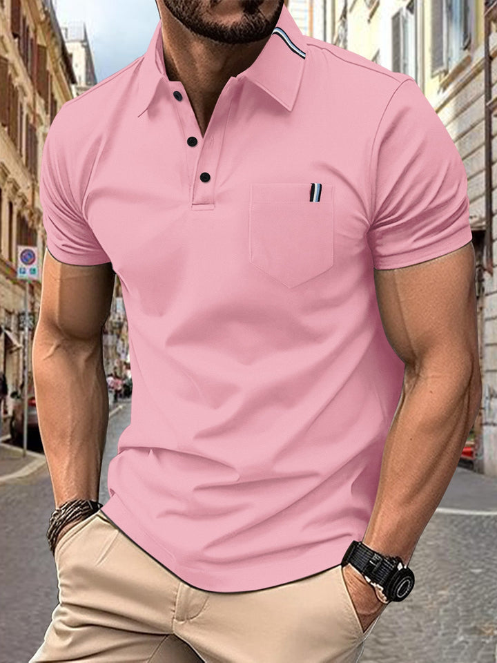 Herren Polohemd mit modernem Schnitt und Brusttasche Echoarchiv