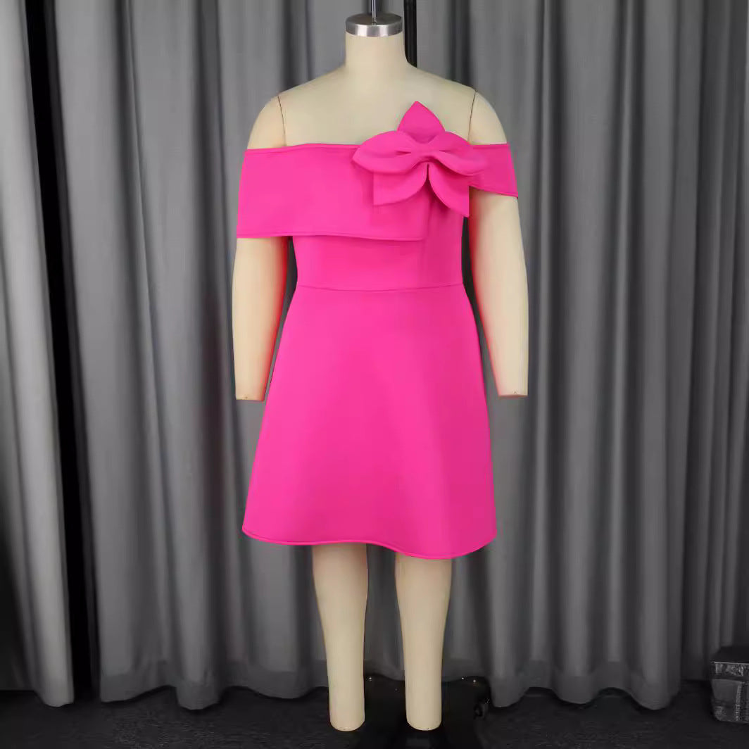 Damen Off-Shoulder Cocktailkleid mit großer Schleifenapplikation Echo Archiv