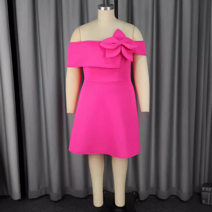 Damen Off-Shoulder Cocktailkleid mit großer Schleifenapplikation Echo Archiv