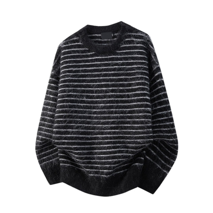 Damen Lässiger Strickpullover mit Streifen Echoarchiv