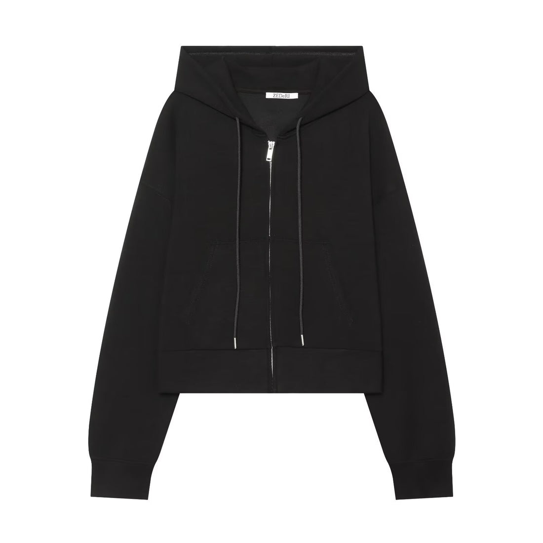 Damen Fließende Palazzo‑Loungehose mit hohem Bund, Kordelzug und aufgesetzten Eingrifftaschen Echoarchiv