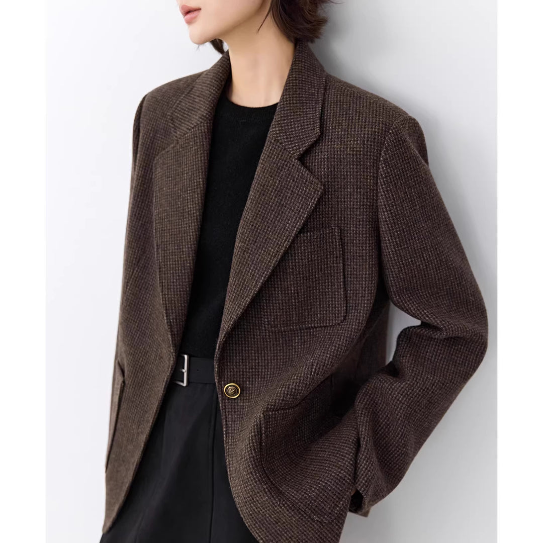 Damen Elegante oversized Jacke mit strukturiertem Design Echoarchiv