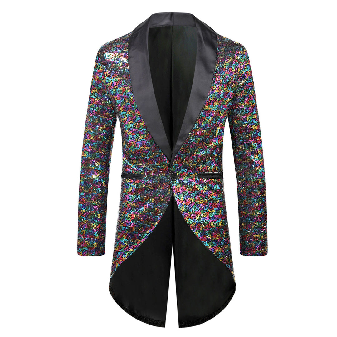 Herren eleganter Paillettenblazer mit luxuriösen Details Echoarchiv