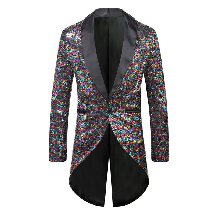Herren eleganter Paillettenblazer mit luxuriösen Details Echoarchiv