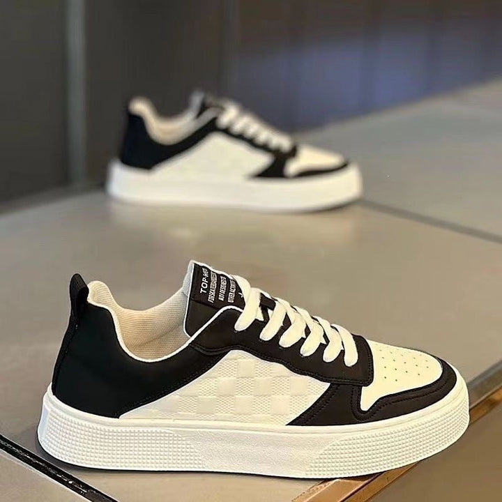 Damen Modische Sneaker aus Kunstleder mit trendigem Karomuster Echo Archiv