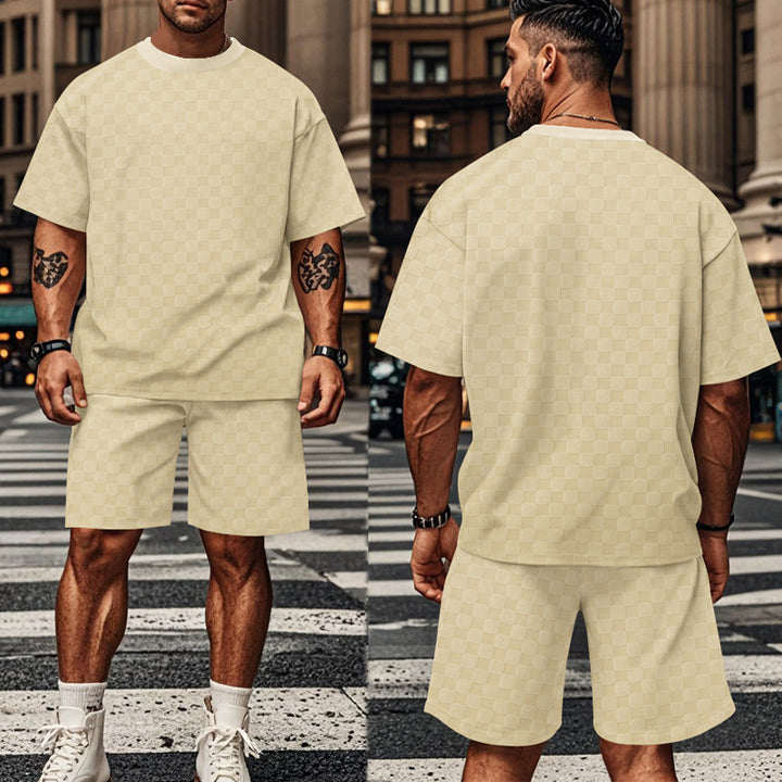 Herren lässiges Kurzarm-Set mit bequemer Passform und stylischem Design Echoarchiv