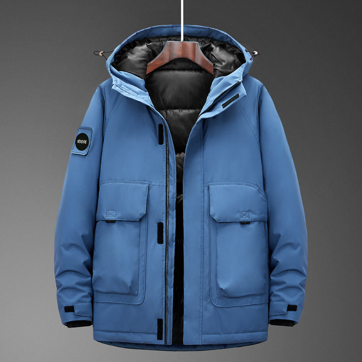 Herren Technischer Parka mit wasserdichter Softshell-Außenhülle und gesteppter Thermoisolierung Echoarchiv